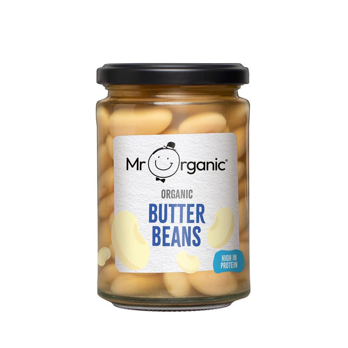 Mr Organic Butter Beans (in glass jar) 350g