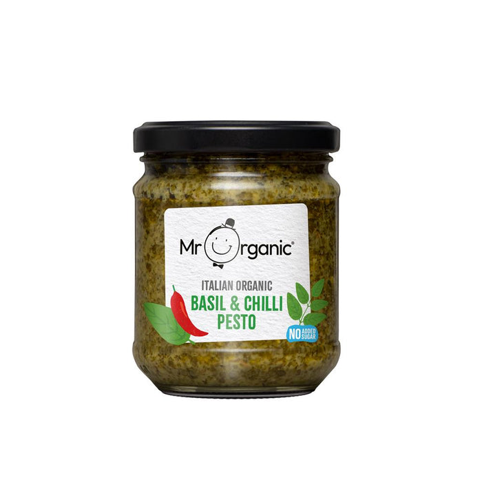 Mr Organic Basil & Chilli Pesto 190g