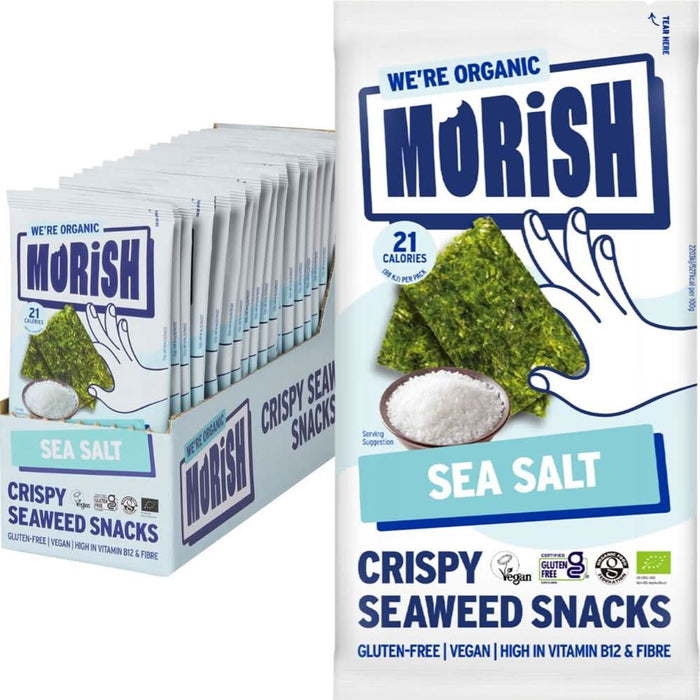 Morish Snacks Organic Sea Salt Seaweed Snack 4g
