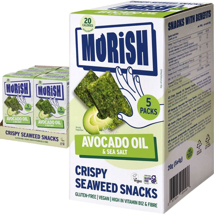 Morish Snacks Crispy Avocado Oil Seaweed 5 Pack
