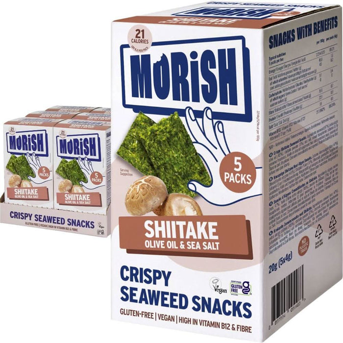 Morish Snacks Crispy Shiitake Seaweed Snacks 5 Pack