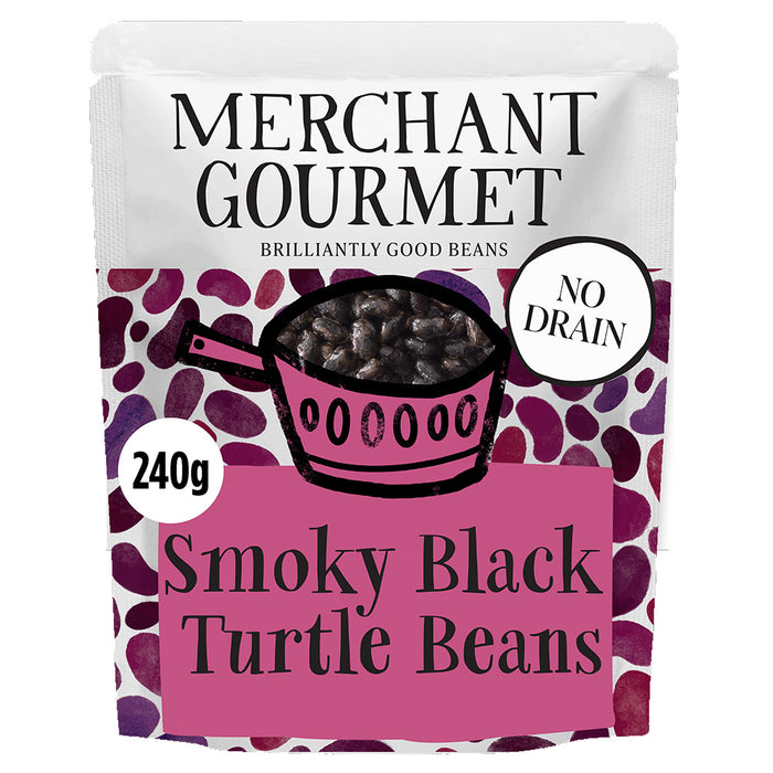 Merchant Gourmet Smoky Black Turtle Beans with Paprika and Chilli 240g