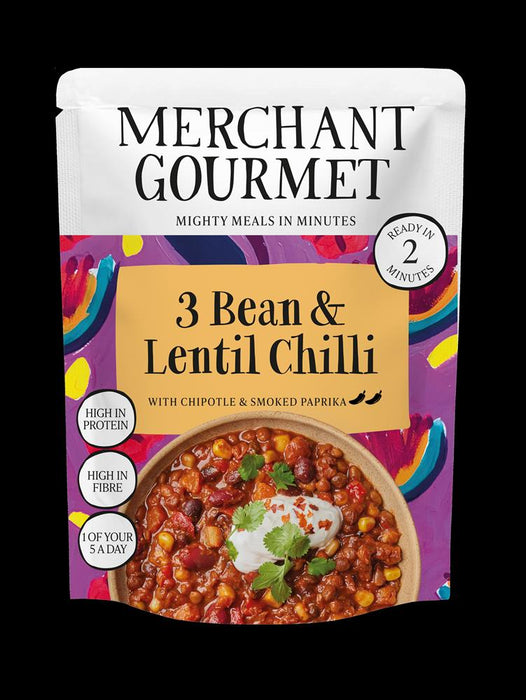 Merchant Gourmet 3-Bean & Lentil Chilli 280g