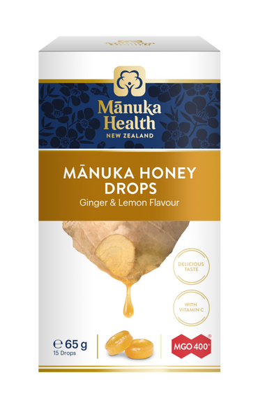 Manuka Health Manuka Ginger & Lemon Drops 15 lozenges