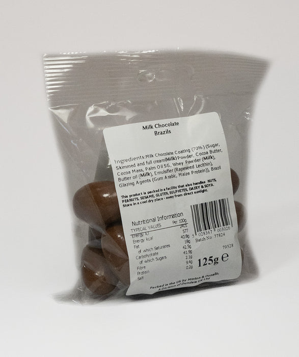 Seaford Wholefoods Milk Chocolate Brazils 125g