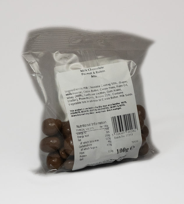 Seaford Wholefoods Milk Chocolate Peanut & Raisin Mix 100g