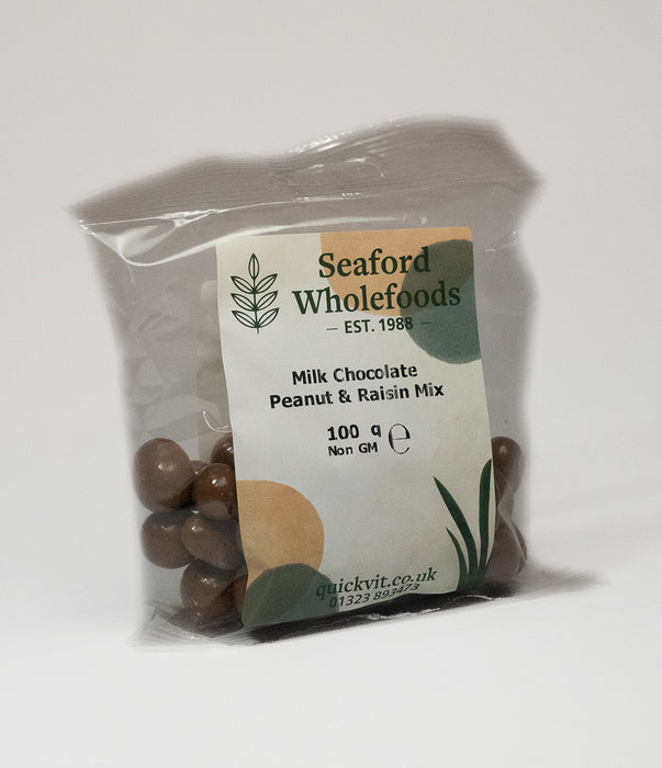 Seaford Wholefoods Milk Chocolate Peanut & Raisin Mix 100g