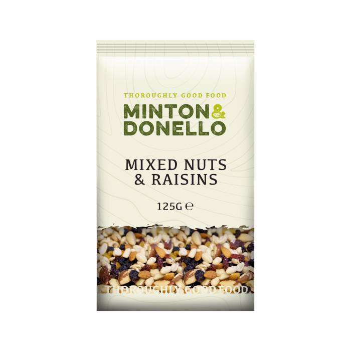 Minton & Donello Mixed Nuts & Raisins 250g