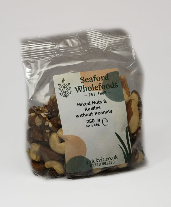 Seaford Wholefoods Mixed Nuts & Raisins Without Peanuts 250g