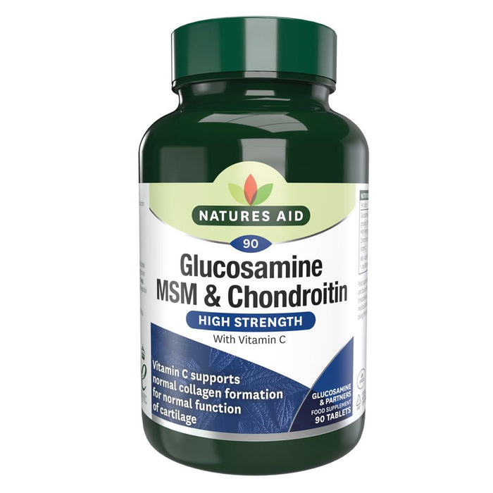 Natures Aid Glucosamine MSM & Chondroitin 90 Tablets