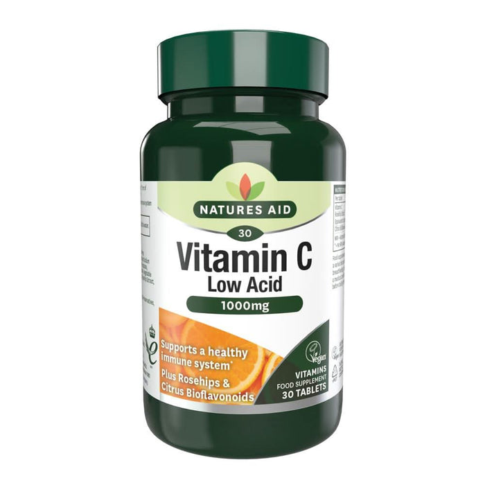 Natures Aid Vitamin C 1000mg Low Acid 30 Tablets