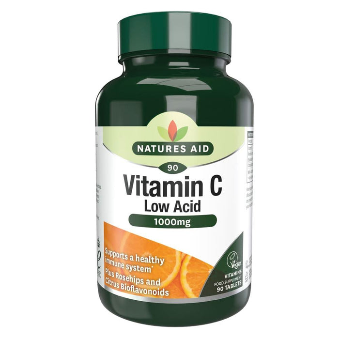 Natures Aid Vitamin C 1000mg Low Acid 90 Tablets