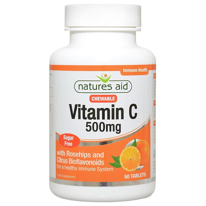 Natures Aid Vitamin C 500mg Sugar Free Che 50 Tablets