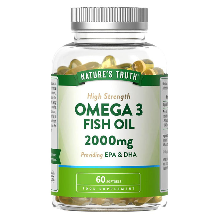 Nature's Truth Omega 3 Fish Oil 2000mg 60 Softgels