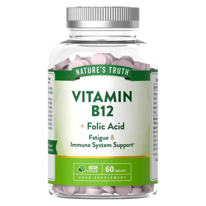 Nature's Truth Vitamin B12 + Folic Acid Tabs 60