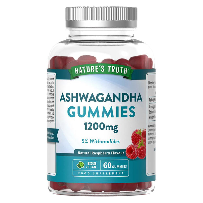 Nature's Truth Ashwagandha 1200mg Gummies 60 Raspberry