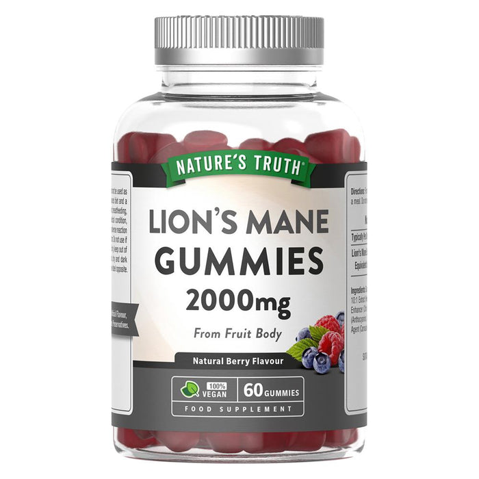 Nature's Truth Lion's Mane 2000mg 60 Vegan Berry Gummies