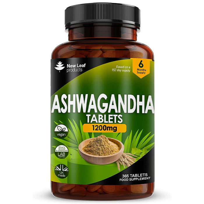 New Leaf Ashwagandha 1200mg 365 Tablets