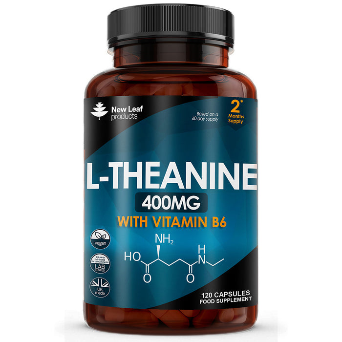 New Leaf L-Theanine & B6 120 Vegan Capsules