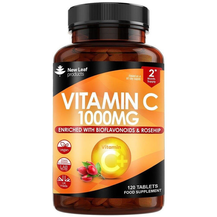 New Leaf Vitamin C 1000mg Bioflavanoids & Rosehip 120 Tablets