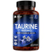 New Leaf taurine capsules 1800mg with Vitamin B1, B12, and D3 in a clear bottle with label