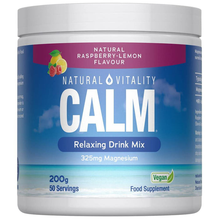 Natural Vitality Calm Relaxing Drink Mix Raspbe 200g