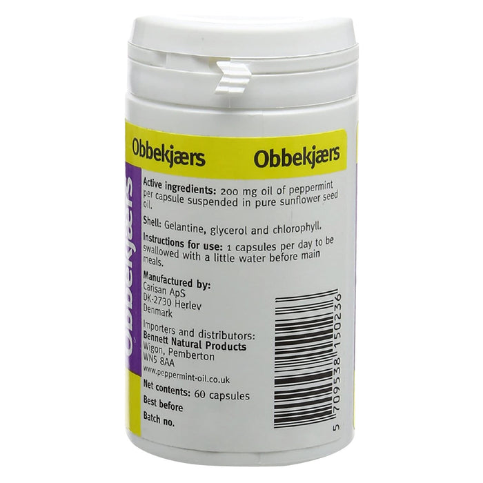 Obbekjaers Oil of Peppermint Extra Strength 60 Capsules