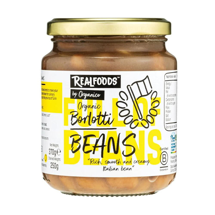 Realfoods by Organico Org Borlotti Beans in Water 370g