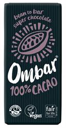 Ombar 100% Cacao Chocolate Bar 70g
