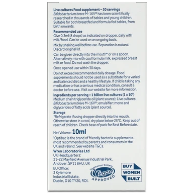 Optibac Baby Infant Drops 10ml