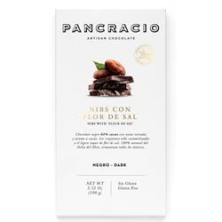 Pancracio Chocolate Cocoa Nibs with Fleur de Sel 100g