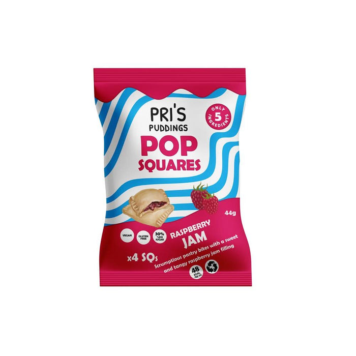 Pris Puddings Pop Squares - Raspberry Jam 48g