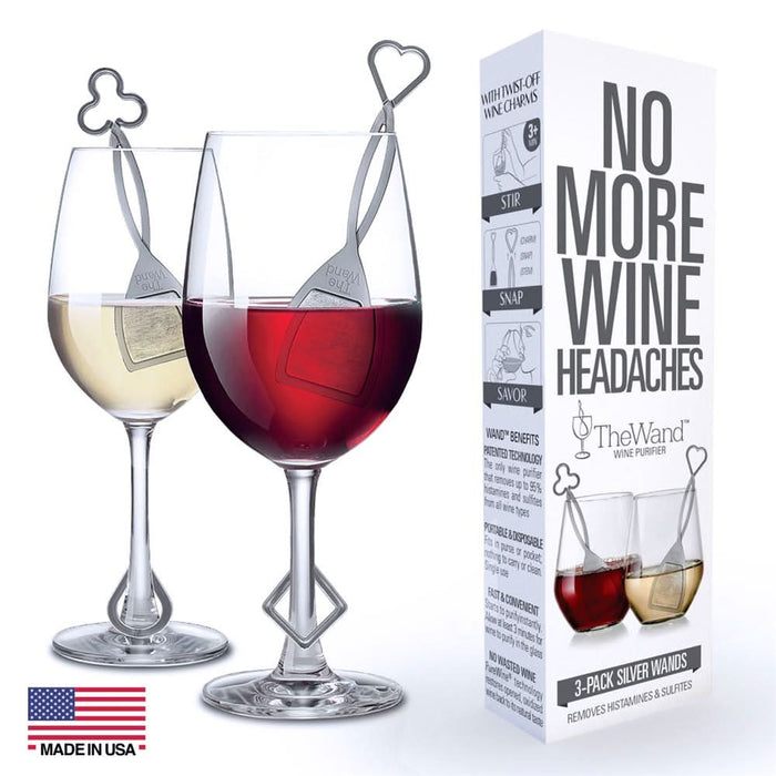 PureWine The Wand - Silver 3 Pack
