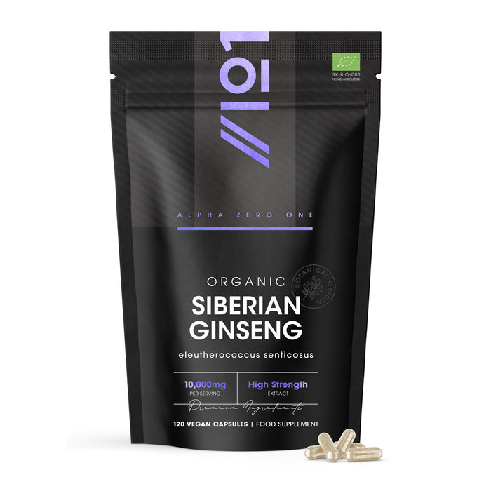 Alpha01 Organic Siberian Ginseng 10000mg 120 Capsules