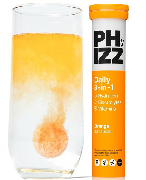 Phizz Orange 3-in-1 Effervescents 20 Tablets