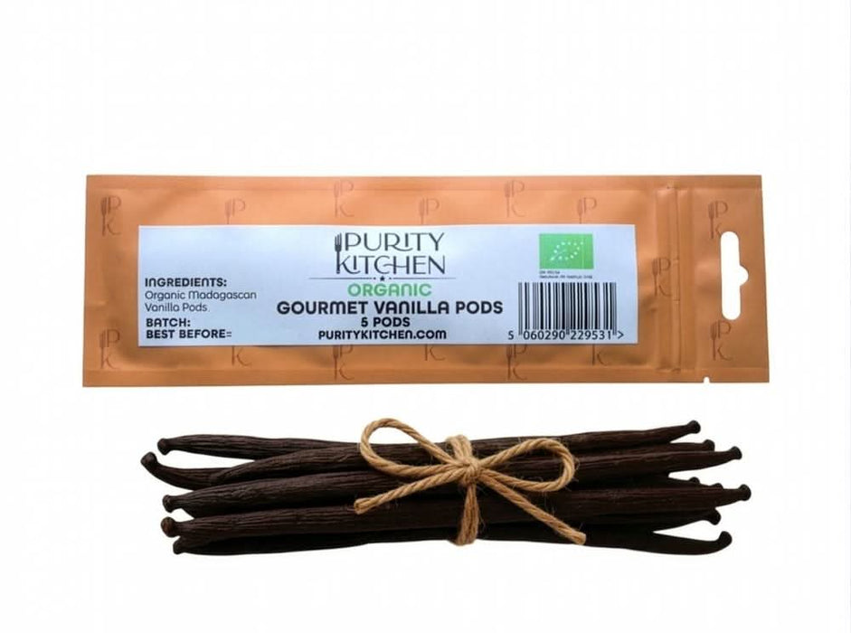 Purity Kitchen Org Madagascan Vanilla Pods 5 Pods