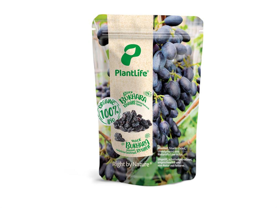 PlantLife Organic Black Bukhara Raisins 135g