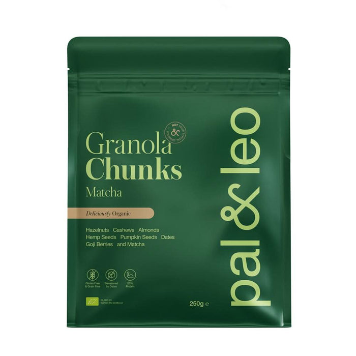 Pal & Leo Organic Granola Chunks Matcha 250g