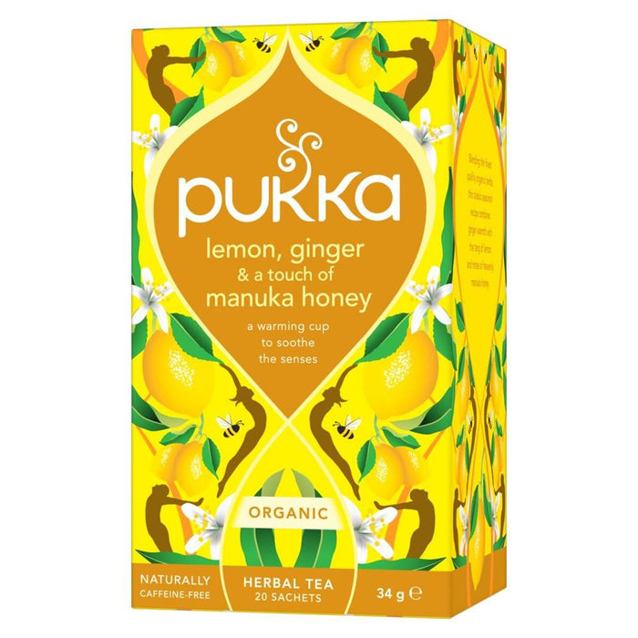 Pukka Organic Lemon Ginger & Manuka 20 Bags