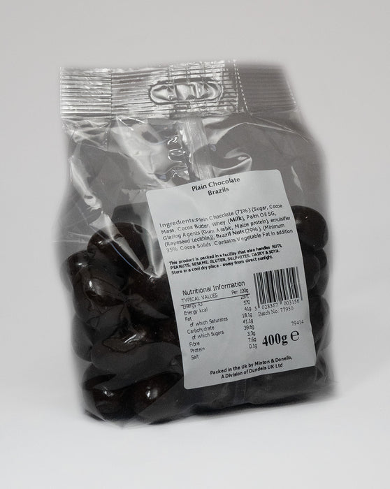 Seaford Wholefoods Plain Chocolate Brazils 400g