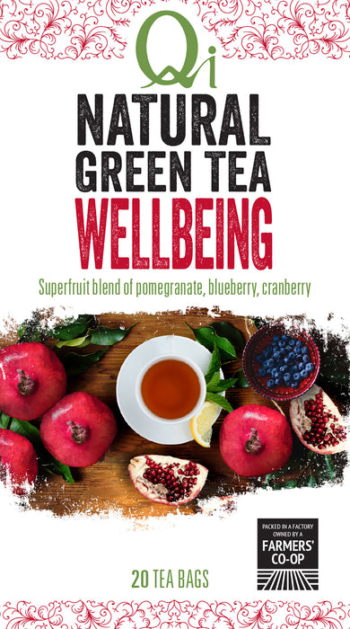 Qi Green Tea with Pomegranate, Blueberry & Cranberry 25 Bags