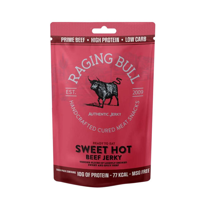 Raging Bull Snacks Sweet Hot Beef Jerky 28g