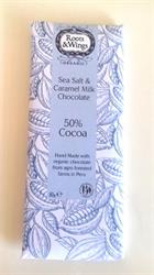 Roots and Wings Sea Salt Caramel Chocolate Bar 80g