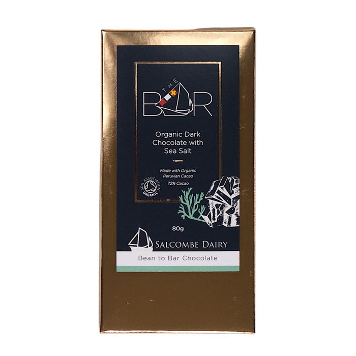 Salcombe Dairy Dark Seasalt Organic Choc Bar 80g