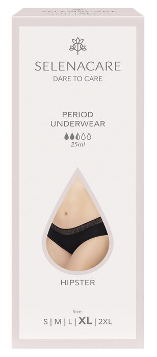 Selenacare Menstrual Undies HpstrBlack XL
