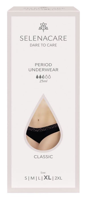 Selenacare Menstrual Undies ClasBlack XL