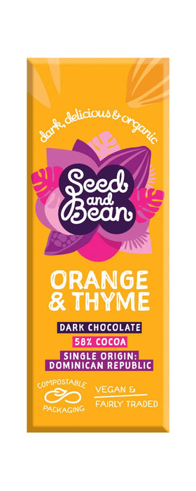 Seed & Bean Dark 58% Orange & Thyme Bar 25g