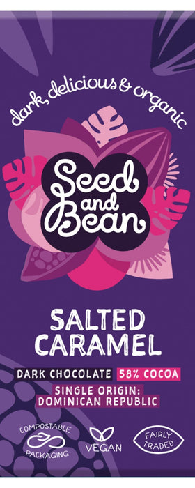 Seed & Bean Dark 58% Salted Caramel Org 75g