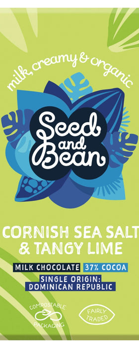 Seed & Bean Milk Choc Sea Salt and Lime 75g