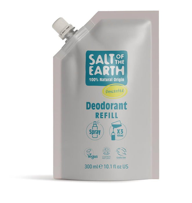 Salt Of the Earth Unscented Spray Refill Pouch 225ml